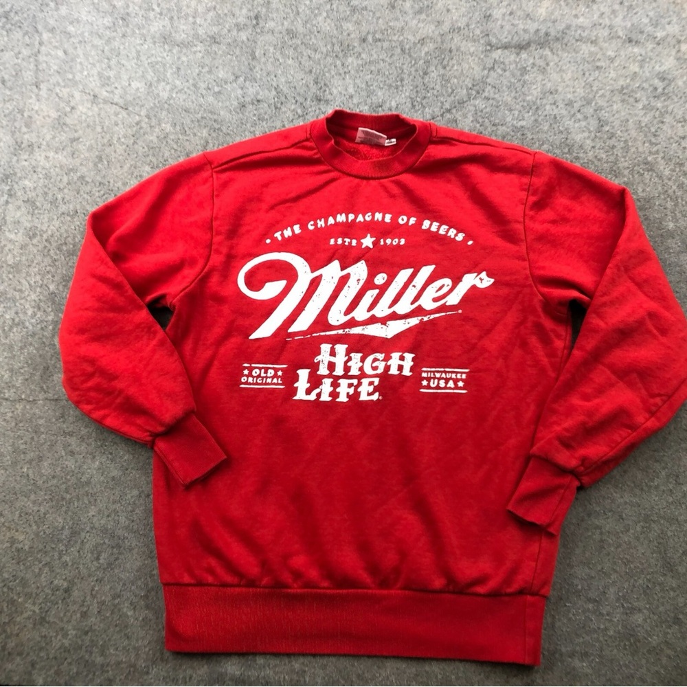 Red Men's Miller High Life Sweater Size XS